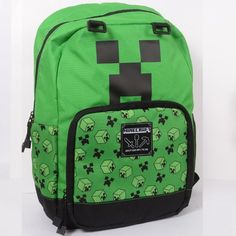 Minecraft Surprise Creeper Tier 2 Full Size Backpack 17" Green Black Authentic Gear - Officially Licensed Video Game Backpack By Minecraft; Designed And Created By Jinx Minecraft Surprise Creeper Tier 2 Full Size Backpack 17" Green Black 100% Polyester For Fans Of Minecraft Video Game - Green Backpack With "Creeper Inside" Design On The Front, Plus Vibrant Minecraft Block Pattern Throughout The Bag Sturdy Design - Measures Approximately 17 Inches Height X 12 Inches Width X 5 Inches Deep; Green Standard Backpack, Minecraft Surprise, Creeper Backpack, Minecraft Accessories, Nintendo Switch Animal Crossing, Coach Diaper Bag, Green Backpack, Mesh Backpack, Camo Backpack