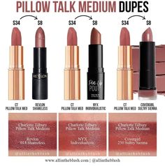 Pillowtalk Medium, Charlotte Tilbury Pillow Talk, Nyx Lipstick, Smink Inspiration, Blush On