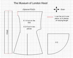 Medieval Hood Pattern, Dark Fairy Costume, Teaching Sewing, Sca Garb, Museum Of London, Hood Pattern, Viking Clothing