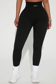 Available In Black. Capri Length Legging High Waist All Over Textured Rib Weave Smaller Rib Weave With Double Layered Waistband Body Hugging Fit For Added Support Seamless Knit Fabric 92% Nylon 8% Elastane Imported | Effortless Juno Capri Ribbed Seamless Legging in Black size Large by Fashion Nova Seamless Leggings, Capri Leggings, Juno, High Waisted Leggings, Black Leggings, Fashion Nova, Knit Fabric, Knitted Fabric, Capri