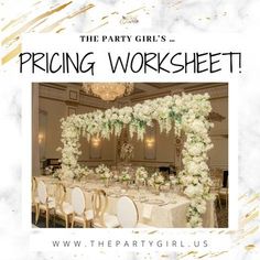 🌷Are you an event planner/decorator that feels like you're booked and busy but not seeing any profit⁉️ 🌷Do you feel like your starting to pay for your clients events⁉️ 🌷Are you struggling with putting together packages or knowing exactly how much to charge for your events?⁉️   If you answered YES, than .... you NEED .. YOUR BUSINESS needs this pricing worksheet!   We grouped the most commons elements used in our events (LINEN, BACKDROPS, CENTERPIECES, PLACE SETTINGS, SWEETS, BALLOONS, ETC) and itemized those things one by one to ensure that we are PRICING FOR PROFIT!    ** EXCEL IS REQUIRED to access the worksheet!! .. THIS IS A DIGITAL FILE, no physical product will be sent. WORKSHEET COMES VIA SEPERATE EMAIL AS A DIGITAL DOWNLOAD. Since this is a digital product, NO REFUNDS will be is Party Planner Business, Event Space Business, Booked And Busy, Event Venue Design, Becoming An Event Planner, Party Planning Business, Pricing Guide, Event Planning Business, Party Girl