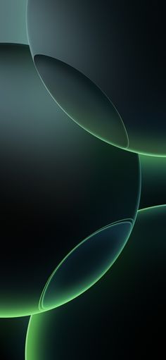 an abstract green and black background with curves