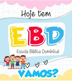 an advertisement for the ebd website, with children standing in front of it