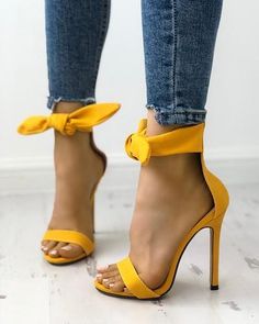 Designer Pink Yellow Suede High Heel · Shop Zola · Online Store Powered by Storenvy High Heels Classy, Suede High Heels, Heels Classy, Beige Shoes, Stiletto Sandals, Carrie Bradshaw, Trend Fashion, Look Casual, High Heel Pumps