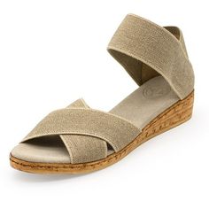 Welcome warmer weather and sunny days with the Peachtree sandal! This style is the perfect blend of our most popular upper and low wedge sole to bring you the ultimate wardrobe must-have. Featuring a crisscross toe strap, supportive heel cup and stretchy ankle strap, your feet can take it easy in this breezy summer sandal!Stretch upper, crisscross toe straps. Size: 7.  Color: Beige.  Gender: female.  Age Group: adult. White Cafe, Low Heel Wedges, Closed Toe Shoes, Low Wedges, Travel Shoes, Ankle Boots Flat, Shoe Company, Take It Easy, Heels & Wedges