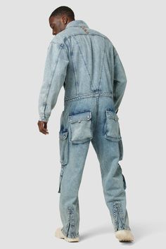 Description From our collab with stylist Zoe Costello, our Brigade Work Jumpsuit is a revved-up rendition on a classic, cut with ample utility pockets from premium non-stretch denim in the Infamous wash. Product Details Front Rise: 13", Leg Opening: 17.25", Inseam: 32", Body Length: 22.75", Chest: 51.5", Sleeve Length: 24.25"Model Height 6’1"Model wearing size MMeasurements based on size M Fit & Care Content: 100% CottonMachine wash cold with like colorsDo not bleachTumble dry low or hang to dry Utility Denim Blue Jumpsuit With Side Pockets, Casual Fitted Jumpsuits And Rompers With Multiple Pockets, Fitted Casual Jumpsuits And Rompers With Multiple Pockets, Utility Cargo Overalls, Utility Denim Overall With Cargo Pockets, Utility Denim Jumpsuit With Side Pockets, Utility Denim Cargo Pocket Overalls, Fitted Cargo Style Overalls And Jumpsuits, Fitted Cargo Style Jumpsuits And Overalls