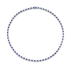 Norman Silverman Los Angeles | Alternating Diamond and Blue Sapphire Necklace Blue Sapphire Necklace, White Gold Necklace, White Gold Necklaces, Sapphire Necklace, The Girl Who, Blue Sapphire, Sapphire, Gold Necklace, Angeles