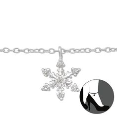 Atik Jewelry Silver Snowflake Anklet with Cubic Zirconia *** Read more at the image link. (This is an affiliate link) #anklets Silver Anklet, Wholesale Silver Jewelry, Sterling Silver Anklet, Silver Snowflakes, Silver Anklets, Small Bows, Silver Crystal, Christmas Jewelry, Jewelry Silver