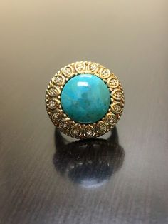 Art Deco Yellow Gold Turquoise Engagement Ring - Gold Halo Turquoise Wedding Ring - Art Deco Turquoi Luxury Turquoise Ring In Yellow Gold, Luxury Turquoise Jewelry With Center Stone, Gold Turquoise Ring For Anniversary, Turquoise Bohemian Rings With Gemstone Accents, Bohemian Turquoise Rings With Gemstone Accents, Formal Turquoise Rings With Gemstone Accents, Luxury Turquoise Anniversary Ring, Elegant Turquoise Jewelry With Center Stone, Luxury Turquoise Round Ring