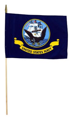 the united states navy flag on a toothpick