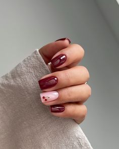 more in telegram Wine Nails, Cherry Nails, Nagel Tips, Smink Inspiration, Pink Nail Art, Burgundy Nails