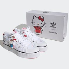 Price Is Firm Brand New In Box Super Adorable Sneaker In Hello Kitty Design High Demand, Low Stock Nizza Platform Shoes, Adidas Nizza Platform, Kitty Room, Hello Kitty Shoes, Kitty Clothes, Hello Kitty Clothes, White Platform, Hello Kitty Items, Swag Shoes