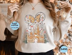 Xmas Watercolor, Gingerbread Castle, Disney Watercolor, Disney Trip Outfits, Disney Vacation Shirts