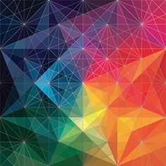 an abstract colorful background with many different shapes and colors, including the lines that make it appear