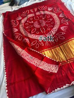 Www.saranyafashion.com WhatsApp +919833331188 Telegram  Shipping worldwide SFRB *Pure modal silk shibori saree with zari pallu*  Blouse - in pic folded portion Shibori Sarees, Shibori Silk, Shibori, Dark Red, Beauty Book, Art Collection, Bathing Beauties, Saree, India