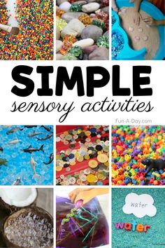 a collage of simple and fun activities for kids