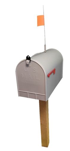 Jumbo-size, Flag-up mailbox for delivery notification. Alert homeowner the mail has been delivered. Up Mailbox, Mailbox House, Rural Mailbox, Mailbox Flag, Post Boxes, Post Box, Oct 11, Mailbox, House Warming