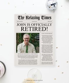 the front page of an article about john is officially retired