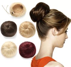 Synthetic Clip In Hair Bun Extension Donut Chignon Hairpiece