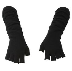 Black Gloves Fingerless, Fingerless Gloves Black, Long Black Gloves, Black Fingerless Gloves, Long Fingerless Gloves, Cold Weather Gloves, Gloves Black, Long Gloves, Black Gloves