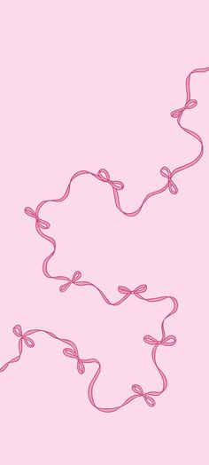 a pink background with two strings attached to each other