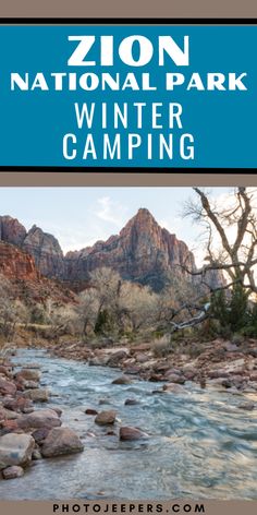 the arizona national park winter camping guide with text overlay that reads,'zon national park winter camping '