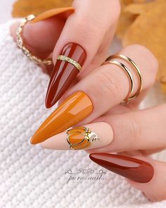 Autumn 2023 Nails, Call Nails, Thanksgiving Nails Design Fall, Pumpkin Nail Designs, Nail Halloween, Autumn Manicure, Thanksgiving Nail Designs, Fall Manicure, Fall Nail Trends