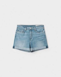 A high-rise, slim-fit short. Crafted from Italian stretch denim in a light indigo wash, it's finished with a zip fly and classic donut shank button. Instant icon. rag & bone Women's Slim Fit Light Indigo Short | Harper, 31 (also in 23,24,25,26,27,28,29,30) Classic Medium Wash Jean Shorts For Spring, Classic Light Wash Jean Shorts For Spring, Classic Short Length Light Wash Jeans, Classic Light Wash Jean Shorts For Summer, Classic Denim Blue Jean Shorts For Spring, Classic Denim Jean Shorts For Spring, Shank Button, Slim Fit Shorts, High Rise Shorts