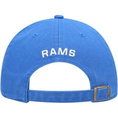 Add a fresh, new look to your selection of Los Angeles Rams gear with this Finley Clean Up hat. This '47 cap has a low crown that sits snug against your head complemented by a relaxed fit and adjustable strap. Crisp Los Angeles Rams graphics serve as a stellar show of support for your gridiron favorites.Add a fresh, new look to your selection of Los Angeles Rams gear with this Finley Clean Up hat. This '47 cap has a low crown that sits snug against your head complemented by a relaxed fit and adj Adjustable Dad Hat With Curved Brim For Sports Fans, Collegiate Cap Style Hat, One Size, Collegiate Cap Hat, One Size Fits Most, Collegiate Cap, One Size Fits Most, Collegiate Cap Hat, Collegiate Style Cap Hat, One Size Fits Most, Adjustable Curved Brim Fan Gear Hats, Adjustable Curved Brim Hats For Fan Gear, Blue Curved Bill Baseball Cap For Game Day