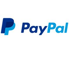 the paypal logo on a white background