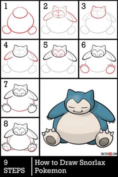 step by step drawing instructions for how to draw pokemon