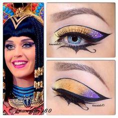 Egyptian Pharaoh Makeup, Egypt Makeup Cleopatra, Ancient Egyptian Makeup Look, Scary Egyptian Makeup, Cleo Patra, Egyptian Eye Makeup Cleopatra, Egyptian Eyeliner