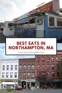 the best eats in northampton, ma are on this postcard from travellive