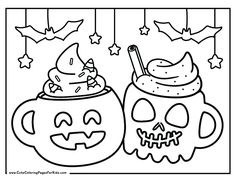 halloween coloring pages with pumpkins and jack o lanterns