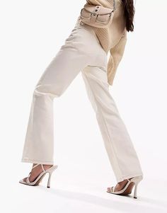 ASOS DESIGN Petite easy straight jeans in off white | ASOS Asos Petite, Straight Jeans, Straight Leg Jeans, Leg Jeans, Asos, Straight Leg, Free Delivery, Off White, White