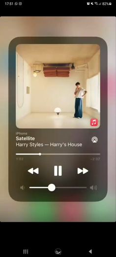 someone is playing music on their cellphone with the caption harry styles harry's house