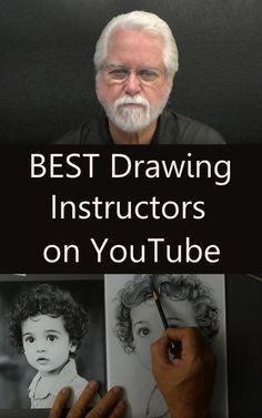 an older man is drawing pictures on youtube