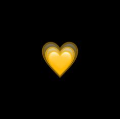 a yellow heart on a black background