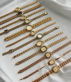 Dainty Watch, Bracelets Stack, Vintage Gold Watch, Jordan Taylor, Fancy Watches, Wrist Jewelry