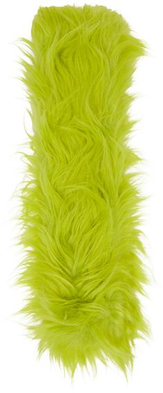 Handcrafted rectangular faux-fur scarf in green. · Logo patch at back face · L79 x W5 Supplier color: Green Patch Scarf, Fringed Belt, Faux Fur Scarves, Fabulous Furs, Lipstick Bag, Chain Strap Bag, Green Scarf, Green Logo, Floral Shoes