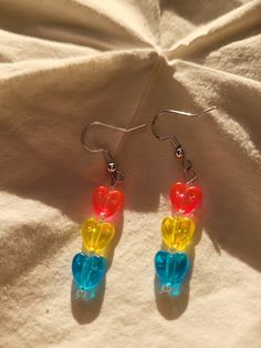 Show your pride with these adorable pan heart earrings! Find them in my #etsy shop: Pan Hearts Dangle Earrings https://etsy.me/3hKs1Kn #heart #lovefriendship #glass #earwire #earlobe #nickelfreeearrings #simpleearrings #dangleearrings #funearrings Pan Pride Earrings, Pan Pride, Pride Earrings, Nickel Free Earrings, Heart Dangle Earrings, Eco Friendly Packaging, Glass Seed Beads, Yellow And Blue, Etsy Earrings Dangle