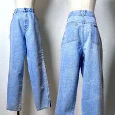 Vintage 80s Sasson High Waisted Tapered Leg Ankle Zipper Light Blue Wash Mom Denim Jeans Size 13/14. Nice Vintage 80s Sasson High Waisted Mom Style Jeans. A Comfortable Jean For Your Everyday Look. These Fantastic Jeans Are In A Light Blue Denim. They Are High Waisted With A Tapered Cut Leg And Zippers At The Ankle. They Have Five Pockets, Front Zip, And Snap Button Closure. A Classic Jean Style Of The 80s. Comfortable And Relaxed. Size 13/14 Made of 100% Cotton Preowned Vintage Condition. Shows Signs Of Lite Vintage Wear. Great Vintage Condition. Cheap Retro Denim Blue Bottoms, Cheap High Rise 90s Jeans, Cheap Retro Denim Pants, Luxury High-rise Retro Jeans, Cheap Retro Medium Wash Pants, Affordable 90s Inspired Mid-rise Bottoms, Cheap 90s High-rise Jeans, 90s Jeans Sewing Patterns, Cheap Vintage High Rise Jeans