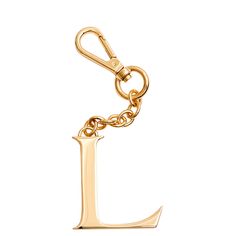 Personalize It    Customize your handbag, keychain, and more with a monogram charm made from jewelry-grade hardware with a special 24k gold coating that protects from signs of wear. Handbag Keychain, Chain Letter, Monogram Pendant, Letter L, Dooney And Bourke, Dooney & Bourke, Embossed Logo, Printed Leather, Gold Style