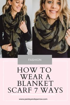 7 Simple Ways How to Wear A Blanket Scarf - Paisley & Sparrow Woven Scarf Knot, How To Wear An Oblong Scarf, Long Rectangular Scarf Tying, How To Wear A Wool Scarf, How To Tie Large Scarf, Infinity Scarf How To Wear, How To Scarf Wrap, How To Wrap A Scarf, How To Wear A Scarf Around Your Neck