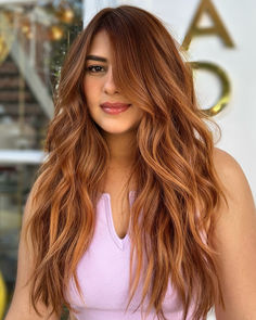 Craving a hair color transformation this summer? Try a luscious copper balayage and thank us later! Tap to book in at a local Wella salon now.

Masterpiece by Wella Ambassador @danielmbeauty (on Instagram). Fall Bob, Over 50 With Bangs, Fall Haircuts, Autumn Styles, Copper Balayage, Dark Brunette Hair, Hair Shadow, Ash Blonde Highlights, Brunette Balayage