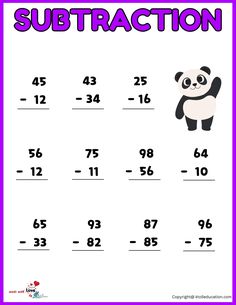 the subtraction worksheet for numbers to be written in english and chinese