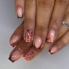 Brown Nail, Acrylic Nails Designs, Leopard Nails, Easy Nails, Her Nails, Brown Nails