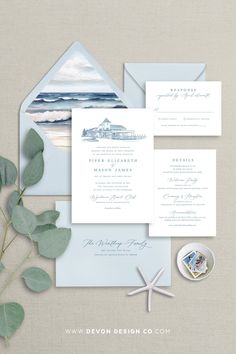 the wedding stationery is laid out and ready to be used as an additional piece of paper