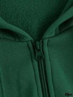 Bjux - Chic Womens Solid Color Drawstring Crop Hoodie: Contemporary Zip Up Hooded Sweatshirt with Long Sleeves Green Fleece Hoodie For Winter, Green Hooded Hoodie With Drawstring, Green Fleece Winter Hoodie, Green Fleece Hooded Jacket With Drawstring Hood, Green Hooded Top With Double-lined Hood, Green Fleece Hooded Jacket With Double-lined Hood, Casual Green Hoodie With Fleece Lining, Green Winter Sweatshirt With Drawstring Hood, Green Double-lined Hooded Top For Winter