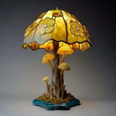 48209623417136|48209623777584 Whimsical Lamps, Retro Night, Table Lamp Vintage, Yellow Mushroom, Tiffany Lamp, Practical Lighting, Light For Bedroom, Lamp Vintage, Cozy Ambiance